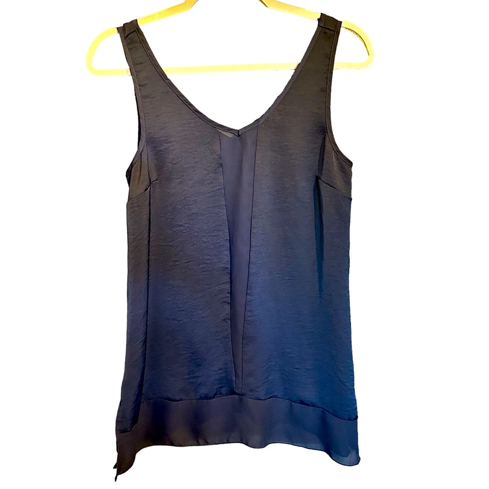 Charlotte Russe Navy Silky Tank